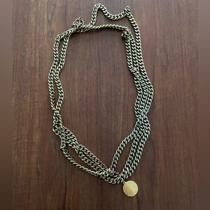 Extra long chunky Stella McCartney Falabella handbag gold plated metal chain